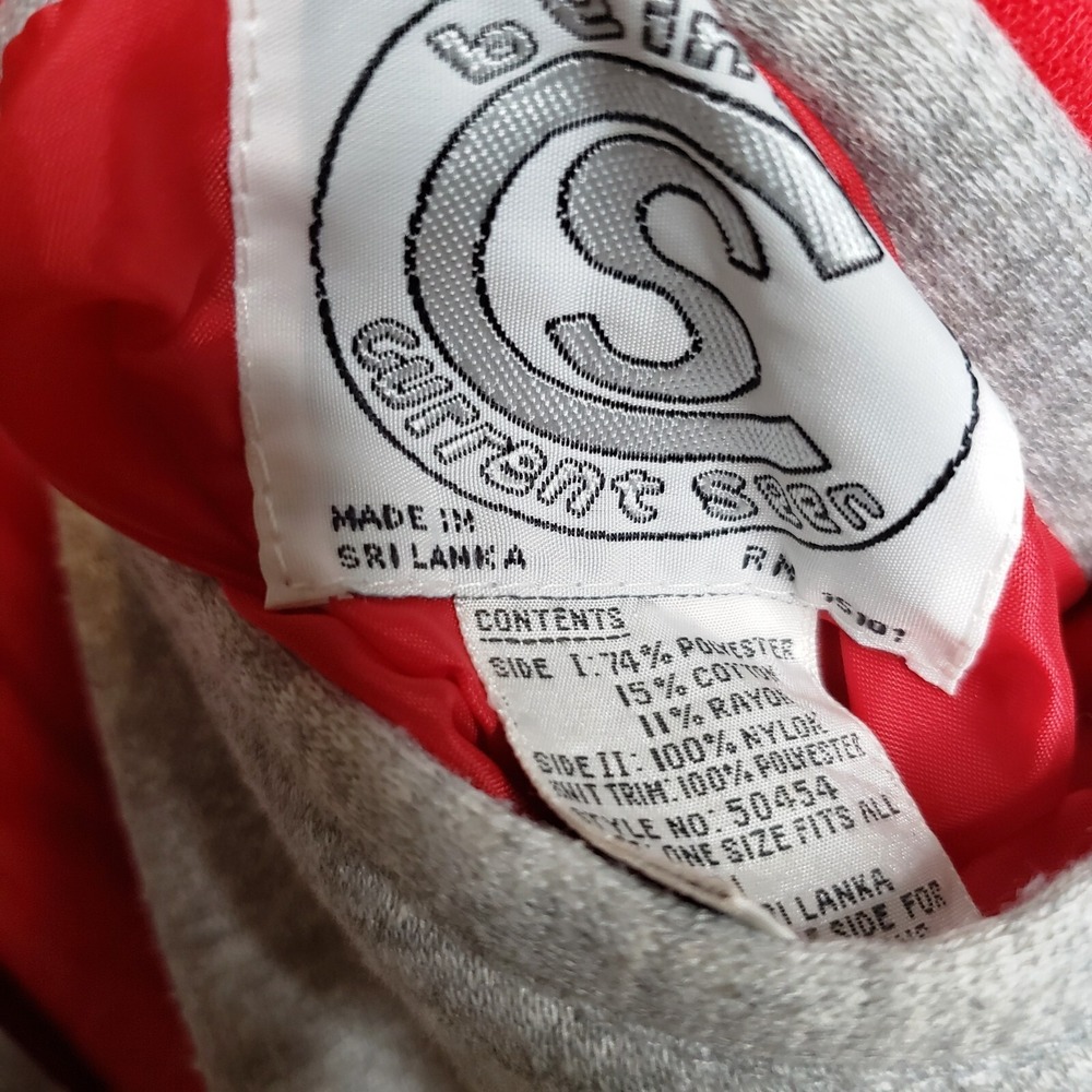 Vintage Current Scene Mens Zipper Gray & Red Sweat Jacket One Size Fits All (XL) - Picture 11 of 12